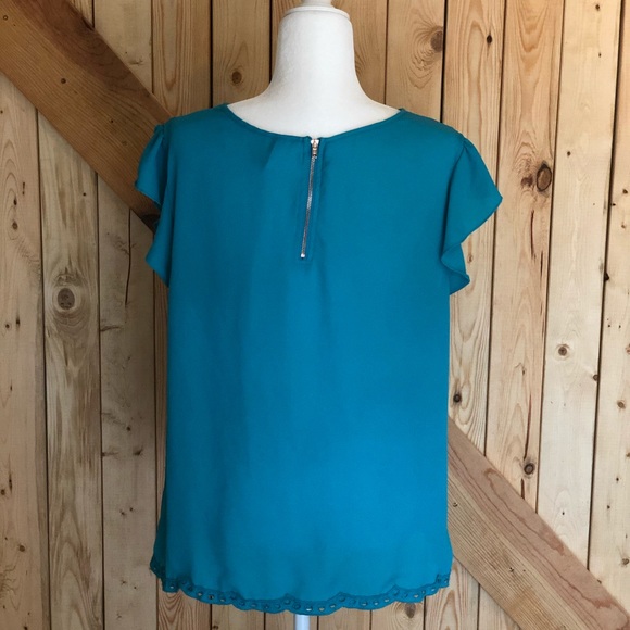 Xhiliration teal laser cut top - Picture 4 of 4